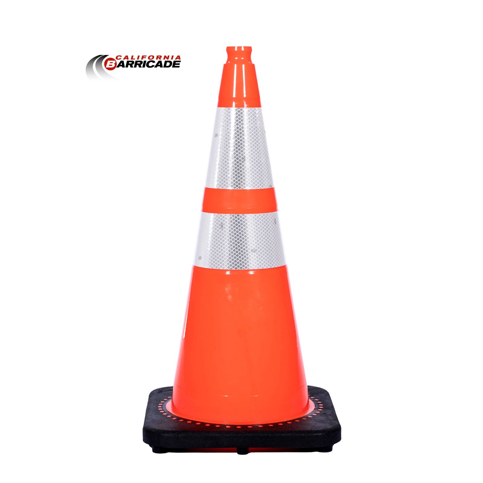 28″ Traffic Cone with Reflective Collar - California Barricade