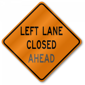 Lane Closure Signs